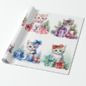 Weihnachtskätzchen Geschenkpapier (Ungerollt)