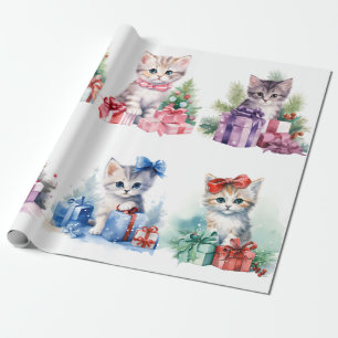 Weihnachtskätzchen Geschenkpapier