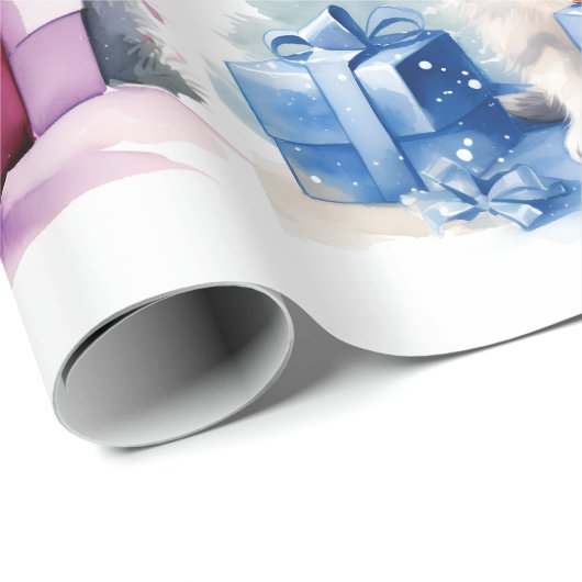Weihnachtskätzchen Geschenkpapier (Rolleneckpunkt)