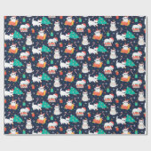 Weihnachtskätzchen Geschenkpapier (Flach)