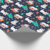 Weihnachtskätzchen Geschenkpapier (Ecke)