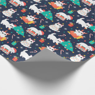Weihnachtskätzchen Geschenkpapier