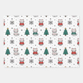 Weihnachtskätzchen Geschenkpapier Set (Vorderseite 2)