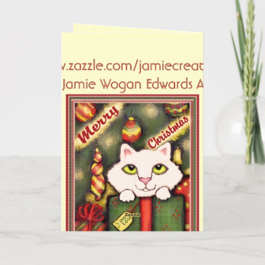 Weihnachtskätzchen-Gruß-Karte Feiertagskarte (Rückseite)