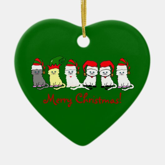 WeihnachtsKätzchen in einer Keramikornament (Vorne)