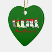 WeihnachtsKätzchen in einer Keramikornament (Links)