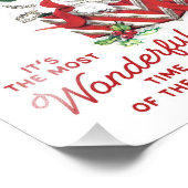 Weihnachtskätzchen in einer Mauer Kunst Fotodruck (Ecke)