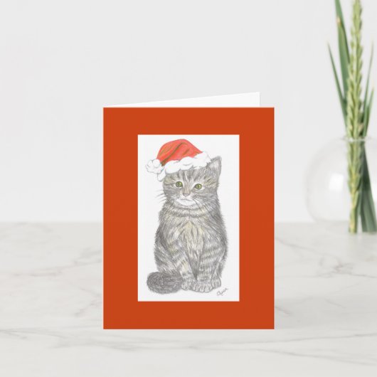 Weihnachtskätzchen Inspiration Note Card Feiertagskarte (Vorderseite)