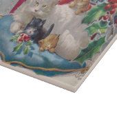 Weihnachtskätzchen Kätzchen Ein frohes Weihnachtsf Schneidebrett (Ecke)