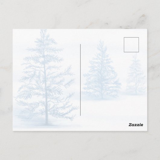 Weihnachtskätzchen, Kiefern Weihnachten Postkarte (Rückseite)