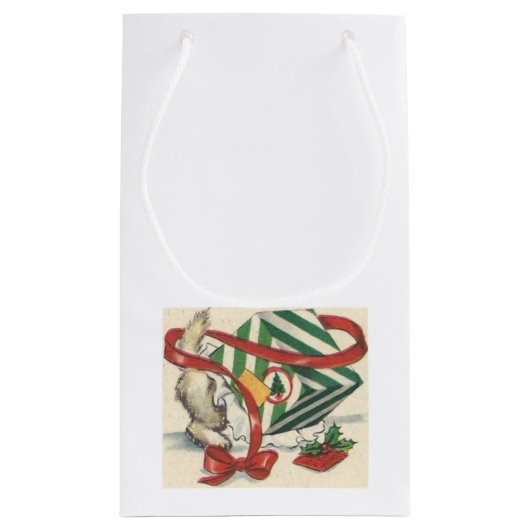 Weihnachtskätzchen Kleine Geschenktüte (Rückseite)