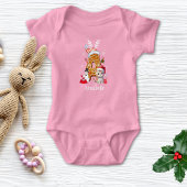 Weihnachtskätzchen Lebkuchen Brief A Girl Baby Strampler