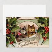 Weihnachtskätzchen "mit den besten Weihnachtswünsc Feiertagskarte (Vorne/Hinten)