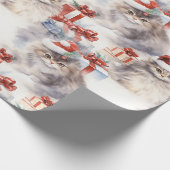 Weihnachtskätzchen mit Geschenkpackungen Geschenkpapier (Ecke)