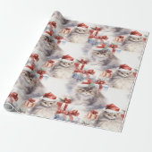 Weihnachtskätzchen mit Geschenkpackungen Geschenkpapier (Ungerollt)