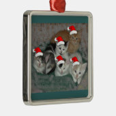 Weihnachtskätzchen Ornament Aus Metall (Rechts)