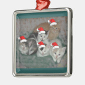 Weihnachtskätzchen Ornament Aus Metall (Links)