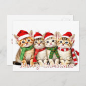 Weihnachtskatzchen Pet Lover Postkarte (Vorne/Hinten)
