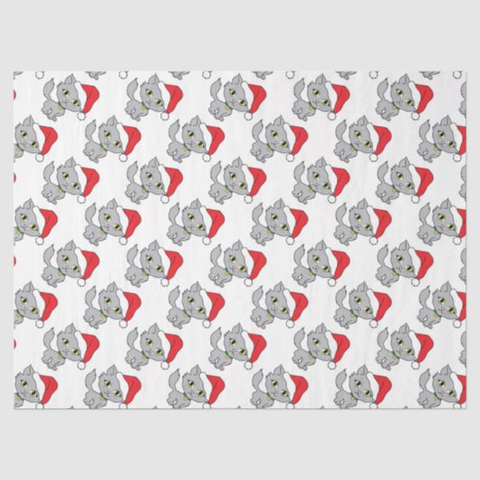 Weihnachtskätzchen Seidenpapier (Vorderseite)