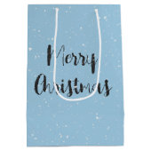 Weihnachtskätzchen tragen einen Winterskarf Mittlere Geschenktüte (Rückseite)