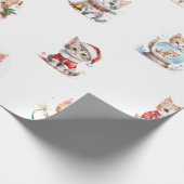 Weihnachtskätzchen-Umschlagpapier Geschenkpapier (Ecke)