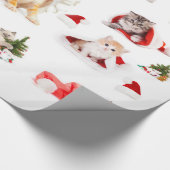 Weihnachtskätzchen-Umschlagpapier Geschenkpapier (Ecke)