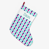 Weihnachtskätzchen und Geschenke Großer Weihnachtsstrumpf (Vorderansicht (hängend))