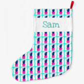 Weihnachtskätzchen und Geschenke Großer Weihnachtsstrumpf (Rückseite)