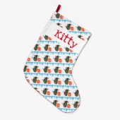 Weihnachtskätzchen und Geschenke Großer Weihnachtsstrumpf (Vorderansicht (hängend))
