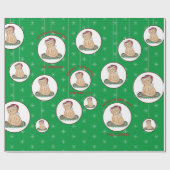 Weihnachtskätzchen Weihnachtsgeschenk Wrapping Pap Geschenkpapier (Flach)