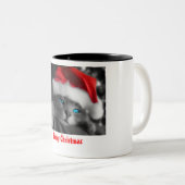 Weihnachtskätzchen Zweifarbige Tasse (VorderseiteRechts)