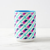 Weihnachtskätzchen Zweifarbige Tasse (Mittel)