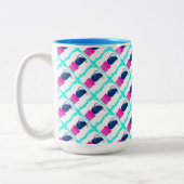 Weihnachtskätzchen Zweifarbige Tasse (Links)