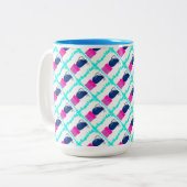 Weihnachtskätzchen Zweifarbige Tasse (Vorderseite Links)