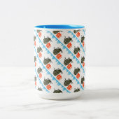 Weihnachtskätzchen Zweifarbige Tasse (Mittel)