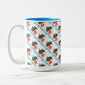 Weihnachtskätzchen Zweifarbige Tasse (Links)