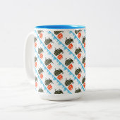 Weihnachtskätzchen Zweifarbige Tasse (Vorderseite Links)