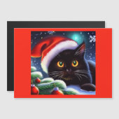 Weihnachtskatze 1 magnetkarte (Vorne/Hinten)