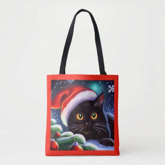 Weihnachtskatze 1 tasche (Vorderseite)