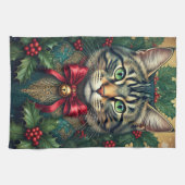 Weihnachtskatze 2024 geschirrtuch (Horizontal)