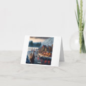 Weihnachtskatze 2024 Karte (Rückseite)