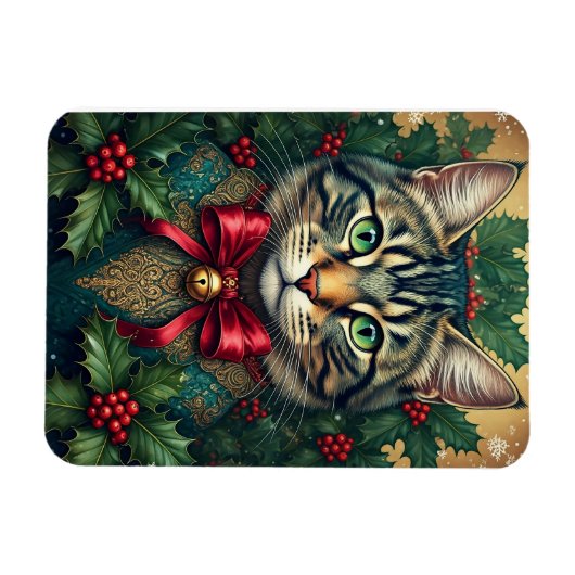 Weihnachtskatze 2024 magnet (Horizontal)