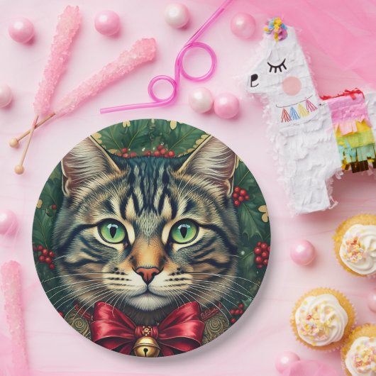 Weihnachtskatze 2024 pappteller (Party)