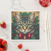 Weihnachtskatze 2024 serviette (Beispiel)