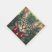 Weihnachtskatze 2024 serviette (Ecke)