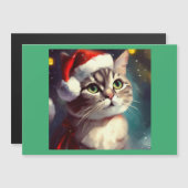 Weihnachtskatze 2 magnetkarte (Vorne/Hinten)