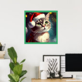 Weihnachtskatze 2 poster (Heimbüro)