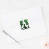 Weihnachtskatze 2 runder aufkleber (Umschlag)