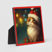 Weihnachtskatze 3 fotoplatte (Vorderseite)