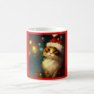 Weihnachtskatze 3 kaffeetasse